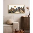 thumbnail image 2 of SHENIFY Landscape Mountain Wall Art Set White Winter Sunrise Pine Tree Forest Nature Scenry Wilderness Farmhouse Rustic Modern Art Decorative for Living Room Bedroom 8x16in Natural Framed, 2 of 5