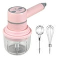 thumbnail image 1 of 2-in-1 Multi-Function Blender for Mashing Garlic and Beating Eggs, Electric Cordless Portable USB 3-Speed Adjustable Blender with Double Whisk 250ml Garlic Masher, 1 of 8