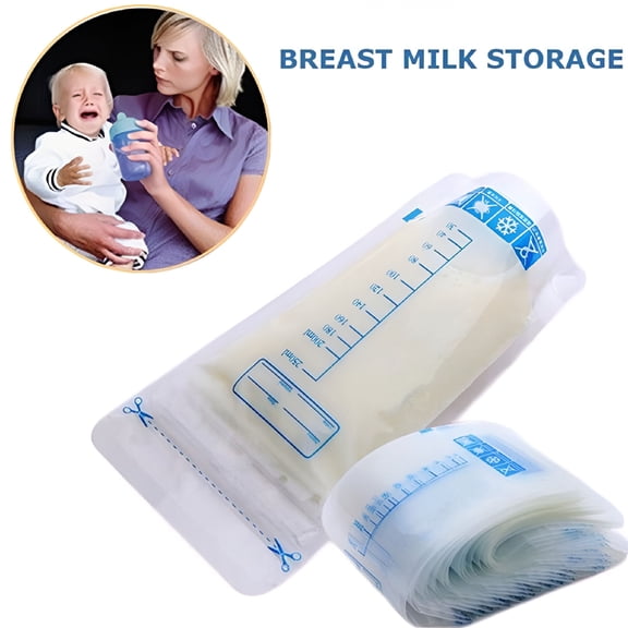 ACDANC 30Pcs 250ml Baby Clear Breast Milk Storage Bag Feeding Freezer Seal Container