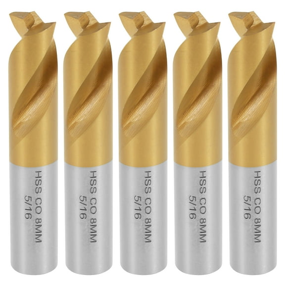 5 Pcs 8mm Spot Weld Drill Bit Set High Speed Steel Spot Weld Cutter Easy to Use Drill Bit Set for Car Maintenance Steel Aluminum Metal