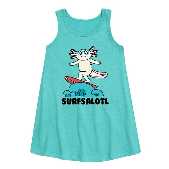 Instant Message - Surfsalotl Beach Day - Toddler & Youth Girls A-line Dress