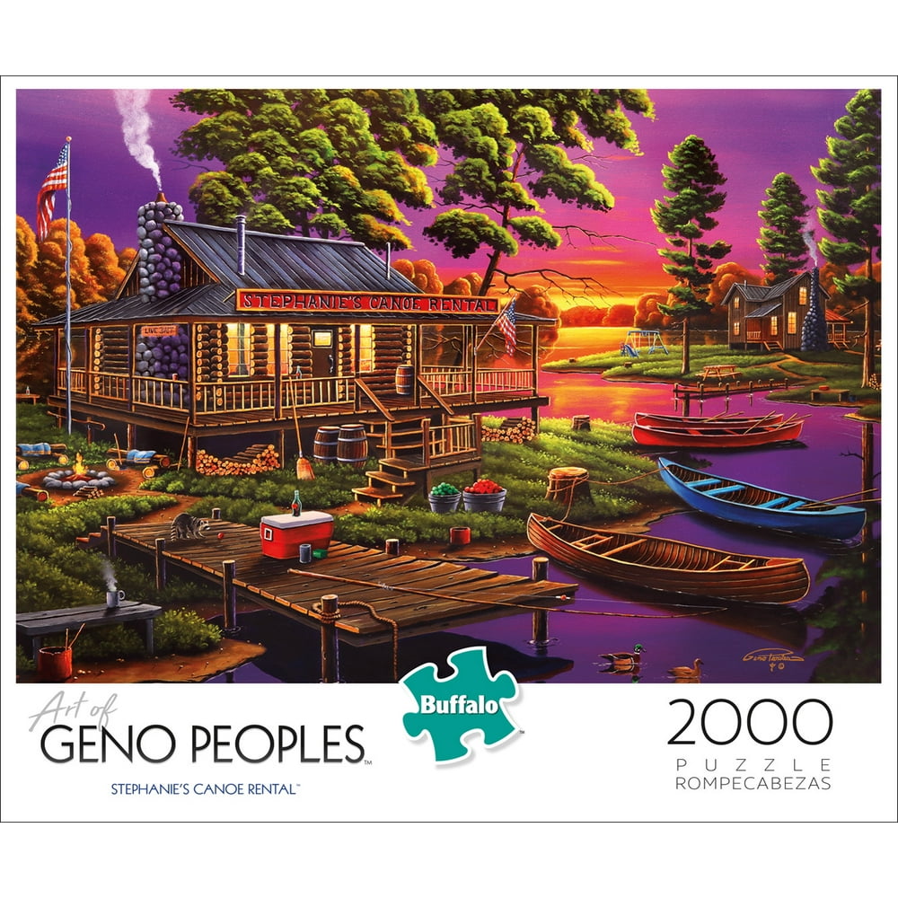 Buffalo Games Geno Peoples Stephanie's Canoe Rental 2000 Piece