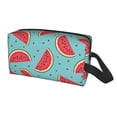 thumbnail image 2 of Goofa Watermelon Printed Toiletry Bag with Handle,Large Capacity Travel Makeup Cosmetic Bag for Women, Carry on Airport Airline Compliant Bag, 2 of 9