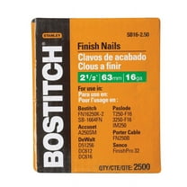 Bostitch 2-1/2" 16 Ga. Straight Strip Finish Nails Smooth Shank 2500 pk