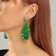 thumbnail image 1 of Pendientes ligeros con cuentas de borlas de árbol de Navidad, pendientes bohemios colgantes verdes, pendientes entrelazados con cuentas de colores para mujeres y niñas, regalo, 1 of 2