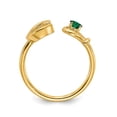 thumbnail image 2 of Solid 14k Yellow Gold C Engagement Ring with 3mm Synthetic Birthstone Size 8.5, 2 of 6
