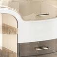thumbnail image 3 of Tabletop Makeup Organizer Waterproof Cosmetics Display Case Holder for Bedroom 11.8x13..9inch Large Capacity Stylish Sturdy Material White, 3 of 3