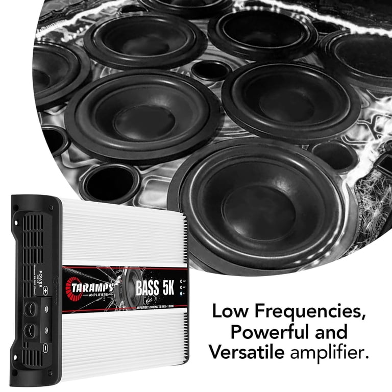 Taramps Car Amp BASS 5K, 5000 Watt RMS, 1 Ohm Mono Amplifier for