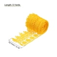 thumbnail image 2 of Uxcell 3.14 inch Wide 5 Yard Lace Ribbon Floral Pattern Yellow Embroidered Lace Trim for Sewing Making, Gift Wrapping, 2 of 5