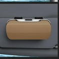 thumbnail image 7 of Sunglasses Holder for Car Sun Visor, Protective Automotive Eyeglasses Storage Case Hanger, Soft Vehicle Interior Glasses Organizer Box Accessories, Universal for SUV Sedan Truck (Beige), 7 of 7