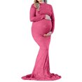 thumbnail image 4 of Vedolay Women Maternity Clothes 2023 Long Sleeve Maternity Dress Clothes Pregnancy Dress Clothes Dresses Hot Pink,S, 4 of 4