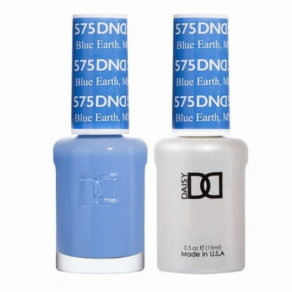 DND Nail Polish Gel & Matching Lacquer Set - 575 Blue Earth