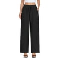 thumbnail image 3 of JuneFish Women's Wide Leg Lounge Pants with Pockets Relaxed Fit Lightweight Pants, 3 of 5