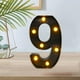 thumbnail image 5 of Letrero luminoso LED número 9 con luz cálida para decoración de cumpleaños, bodas y fiestas, 5 of 8
