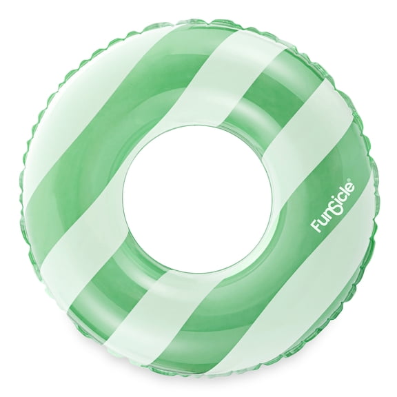 Funsicle Candy Stripes FunTube, 31” Inflatable Pool Float, Fresh Mint, Age 9 and up