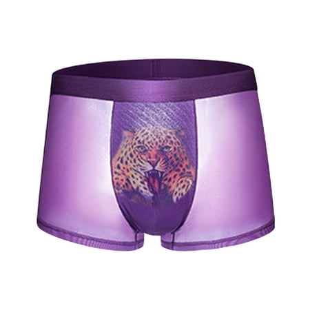 Men s Boxer Briefs Socks And Underwear for Men for Men D Glow in The Dark Mens Underwear Separating Pack Man Big And Tall 2xl Bar Briefs I Fit Solid Color Animal Purple L