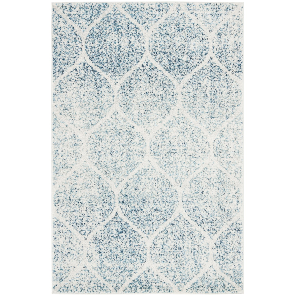 SAFAVIEH Madison Leighton Geometric Area Rug, Cream/Turquoise, 6'7" x 9'2"