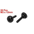 thumbnail image 4 of M3 x 12mm Knurled  Head Thumb Screw Black 20pcs for Computer PC Case, 4 of 4