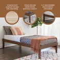 thumbnail image 5 of Powell Plumley 15.75" High Low Profile Platform Bed Frame, Twin, Walnut, 5 of 14
