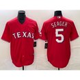 thumbnail image 1 of Texas Rangers Baseball League 5#Seager-Red new player name exquisite embroidered commemorative jersey-L, 1 of 2
