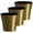 Gold / Black, variant on Decopots Plastic Round Modern Flower Pot with Drainage Planter, Olive Gray, 5.5"