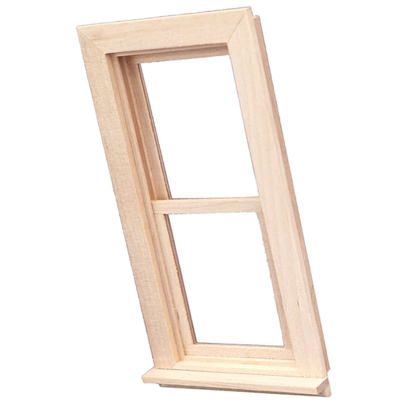 HEMOTON  Dollhouse Wooden Doors and Windows Broken-resistant Mini Decor Child