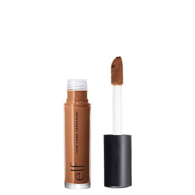 Corrector de camuflaje elf 16HR, cobertura total y altamente pigmentado, acabado mate, canela intenso, 0,203 onzas líquidas (6 ml)