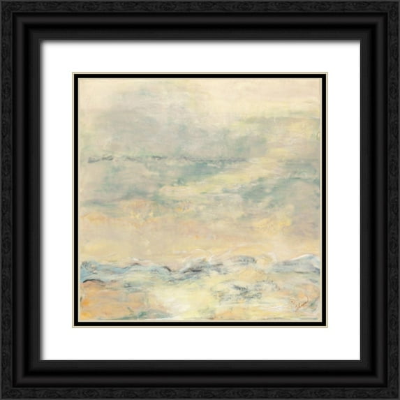 Shanti, Shima 26x26 Black Ornate Wood Framed with Double Matting Museum Art Print Titled - Quietude