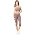 thumbnail image 2 of Women's Active Lattice Capri Cutout Workout Leggings - SMOKY MAUVE, M, 2 of 4