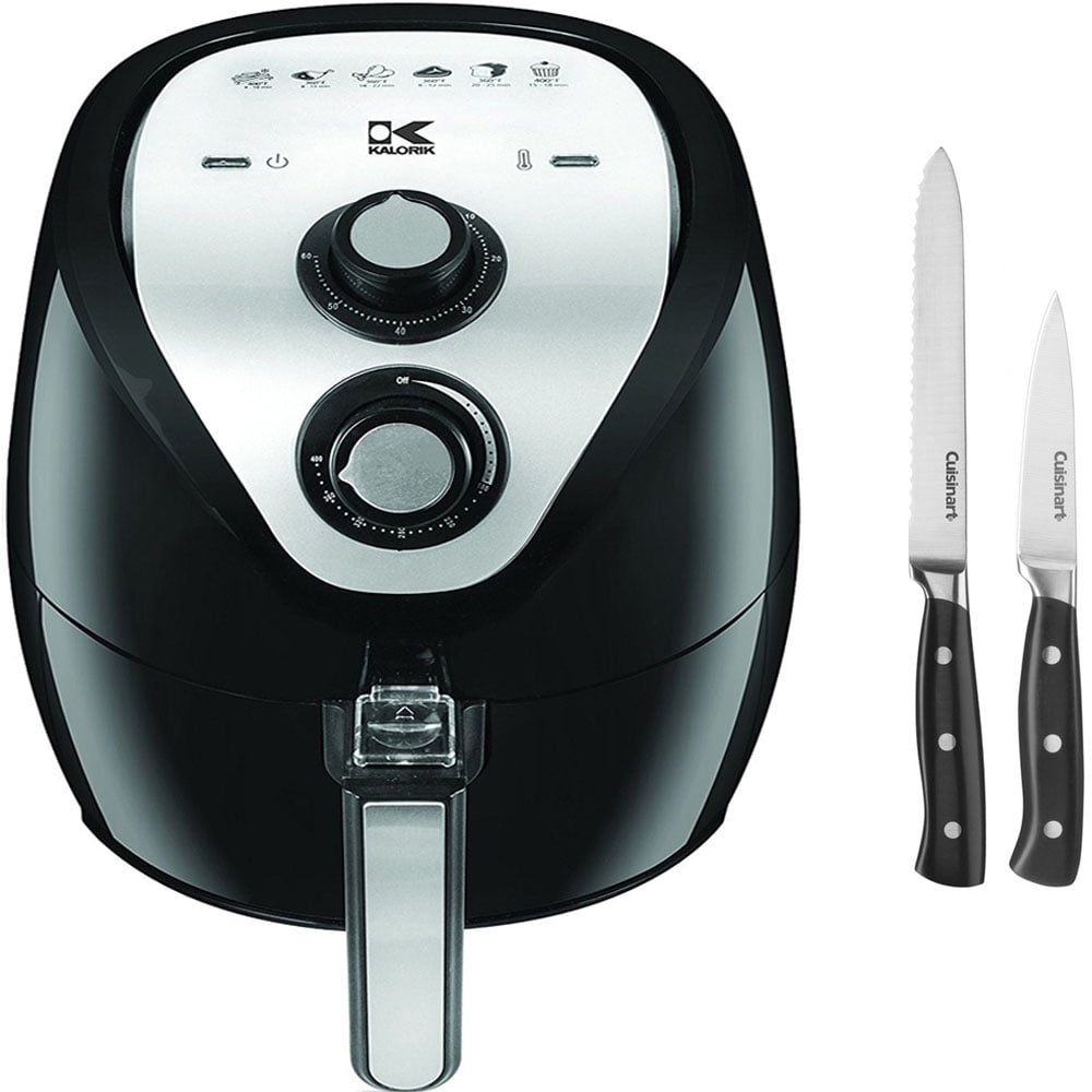 Kalorik Eat Smart Air Fryer (FT 43140 BK) with Cuisinart Triple Rivet Collection 2Piece Knife