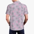 thumbnail image 3 of Balery Flamingo Printed Men’s Short Sleeve Polo Shirt, Midweight Men's Shirt,Golf Polo shirts -XX-Large, 3 of 8