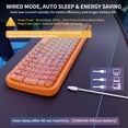 thumbnail image 7 of Wireless Computer Keyboard with RGB Backlit, Tri-Mode Bluetooth 5.0/USB-C/2.4GHz Gaming Keyboard, Full Size Layout, Ergonomic Curved Design for Windows Mac PC Gamers & Office, 7 of 7