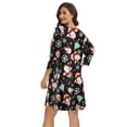 thumbnail image 2 of VEPKUL V Neck Plus Size Dresses 3/4 Sleeve Casual Loose Swing Fall Dress with Pockets Flower40_3X, 2 of 9