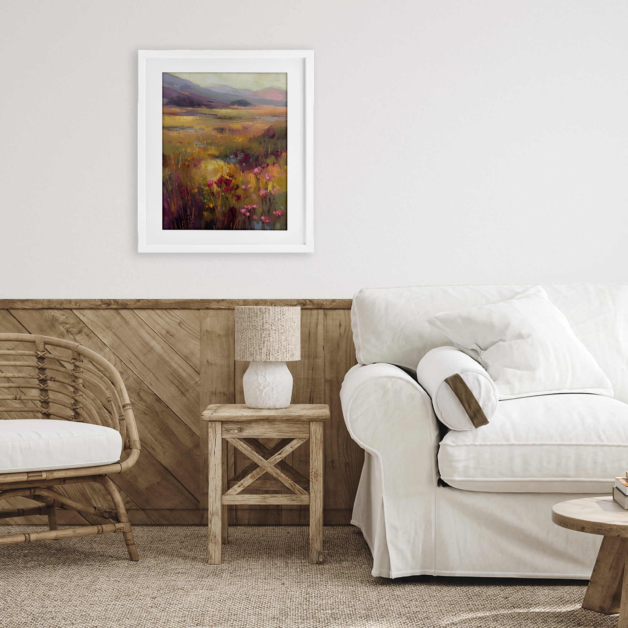 Stupell Industries Golden Waves Of Grass White Framed Print Under Glass, design by Svetlana Aleynikova