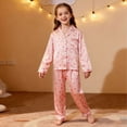 thumbnail image 1 of Conjunto de cuello vuelto de manga larga para niños, estampado de color, camiseta de cuello vuelto de manga larga, pantalones con cintura elástica, conjunto informal de talla mediana para niños, conju, 1 of 7