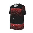 thumbnail image 2 of Rocae Red Glitter1 for Breathable Men's Baseball T-Shirt Fashionable Casual Baseball Jersey, Moisture-wicking Sportswear Medium, 2 of 9