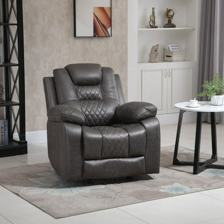 HOMCOM Overstuffed Manual Recliner Chair with Thick Sponge Padded