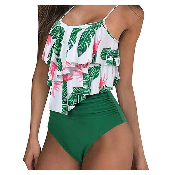 34ddd Swimsuit Top Women Printed Two Pieces Swimsuit High Waist Drawstring  Tankini Swimwear with Boyshort Control : : Clothing, Shoes 