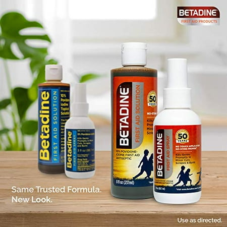 betadine solution antiseptic iodine povidone aid purdue ounces sting vary promise packaging ointments spray canada otc hcakni medical