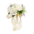 thumbnail image 3 of Ramo de novia artificial para novia, arreglo floral para boda Blanco, 3 of 8