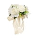 thumbnail image 3 of Ramo de novia artificial para novia, arreglo de ramo de novia para fiesta Blanco, 3 of 8