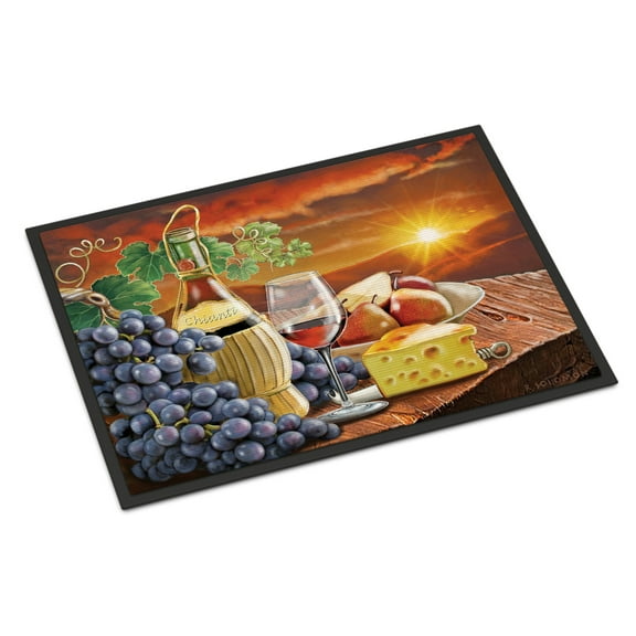 Carolines Treasures PRS4029JMAT Chianti Pears Wine and Cheese Door Mat Indoor Rug or Outdoor Welcome Mat 24x36 Doormat