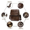 thumbnail image 3 of Men's Leather Shoulder Bag Small Men's Genuine Leather Bag for Men Mini Designer Bags Messenger Crossbody Bags Handbags, 3 of 3