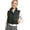Black, variant on Love Tree Women's Juniors Cropped Faux Leather Puffer Vest  (Black, Small)