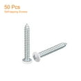 thumbnail image 3 of Tornillos blancos ST4x30mm, tornillos autorroscantes, paquete de 50, tornillos Phillips de cabeza plana para trabajos en madera, 3 of 5