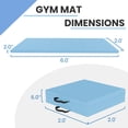 thumbnail image 2 of BalanceFrom 3-Panel All-Purpose Folding Gymnastics Workout Mat, 6' x 2' x 2", Light Blue, 2 of 7