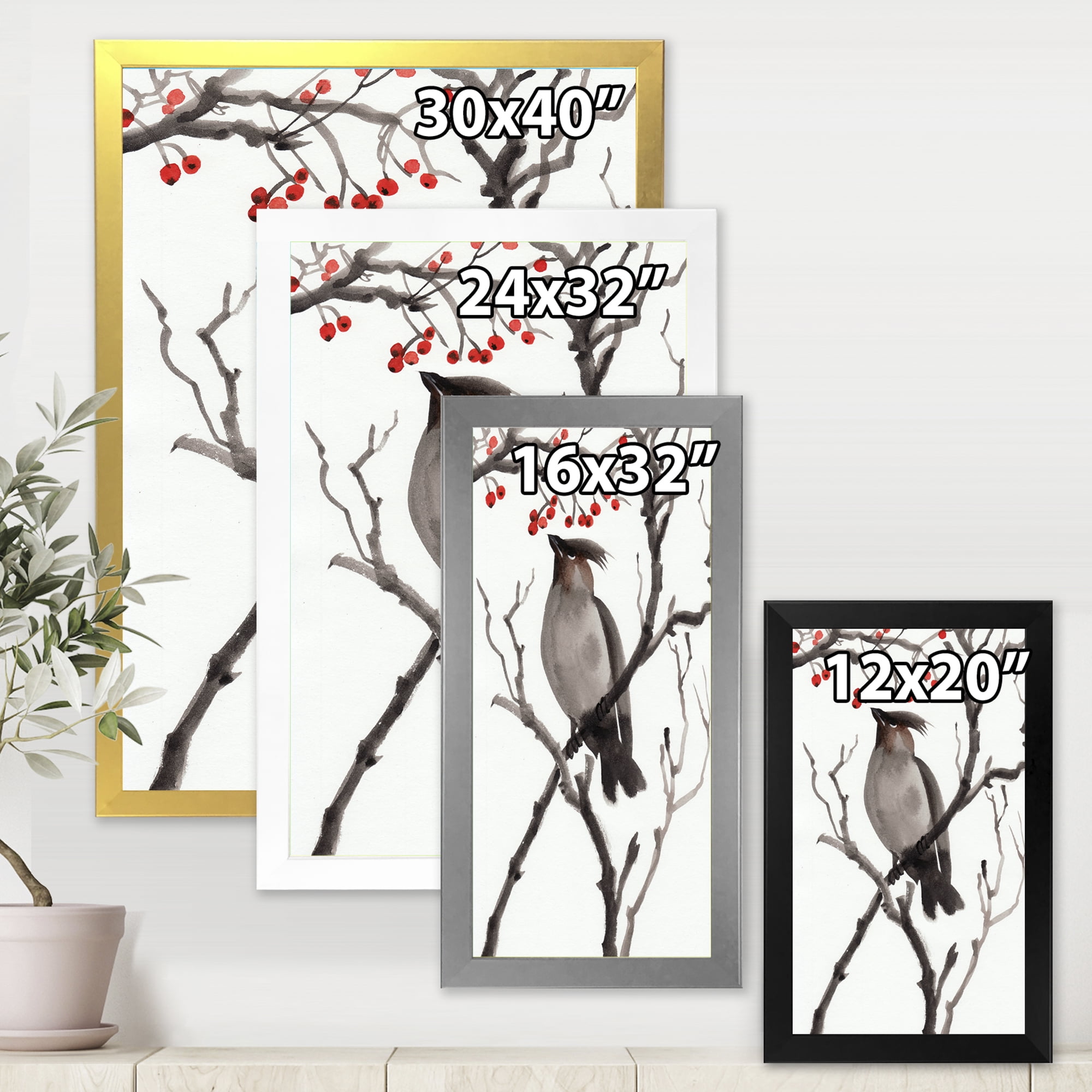 Designart 'Ancient Australian Bird Illustrations III' Traditional Framed Art Print