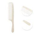thumbnail image 3 of Unique Bargains 1 Pc Long Handle Hair Comb White Acetate Sheet, 3 of 6