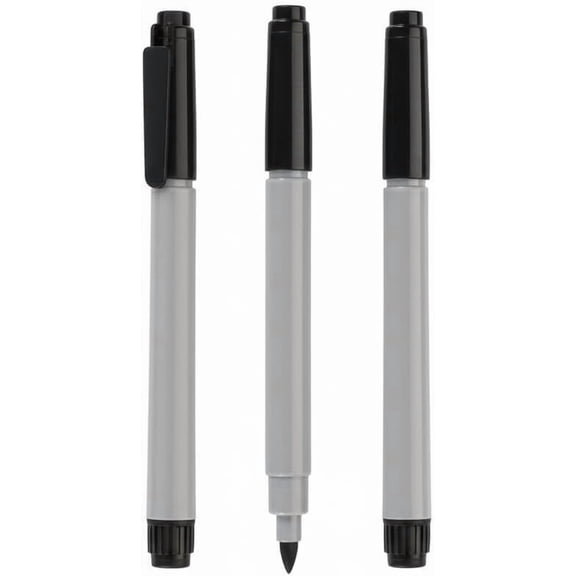 Cadie Black Permanent Fine Point Freezer Marker Pens, 3 pack Waterproof Fast-Drying Ink for Labeling & Food Storage