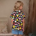 thumbnail image 5 of Virmaxy Boys Girls Cute Printed Shirt Kids Baby Short Sleeve Round Neck Tops Summer Loose Trend Pullover Shirt Black 7 Years, 5 of 8